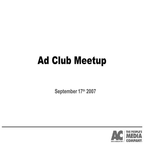 Associated Content Advertising Club Meetup