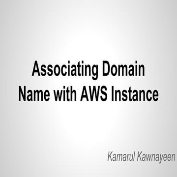 Associating domain name with AWS instance