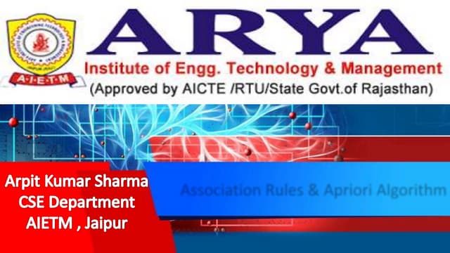 Association rules by arpit_sharma