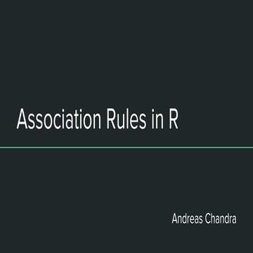 Association rules in r