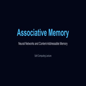 Associative memory network | PPTX