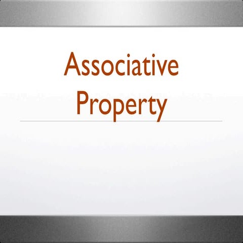 Associative property