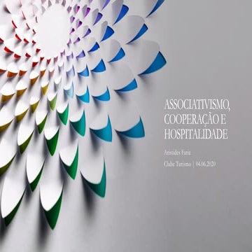 Associativismo, cooperacao e hospitalidade