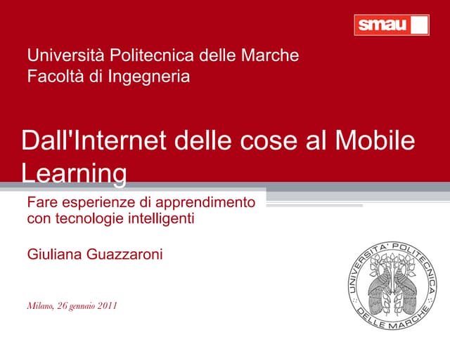 Internet delle cose, Mobile Learnin...