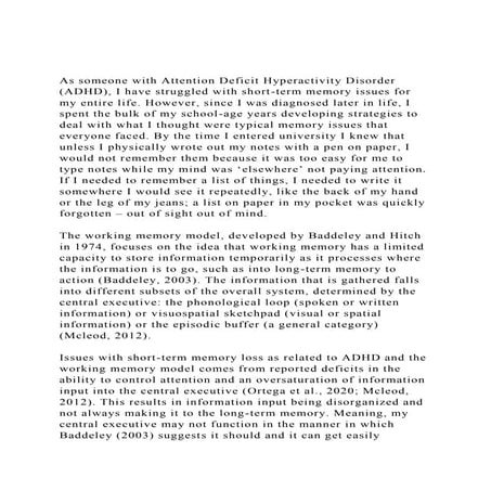 As someone with Attention Deficit Hyperactivity Disorder (ADHD),.docx