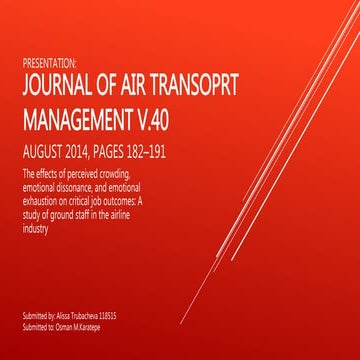 Journal of air transoprt management v.40