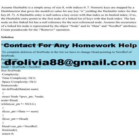 Assume Hashtable is a simple array of size 8, with indices 0..7. Num.pdf
