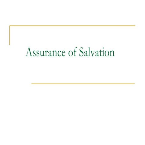 Assurance Of Salvation