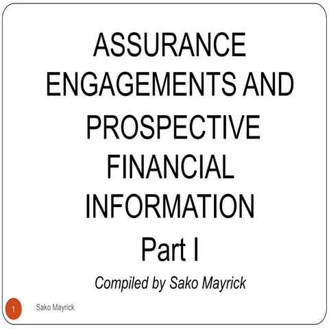 Assurance engagement and prospective financial information 2
