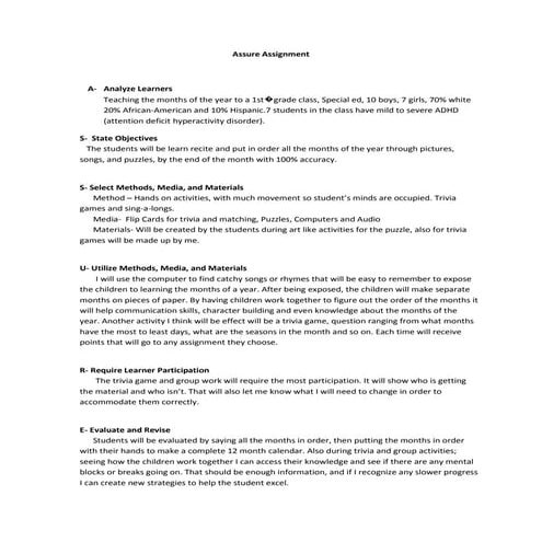 Assure Assignment CI350