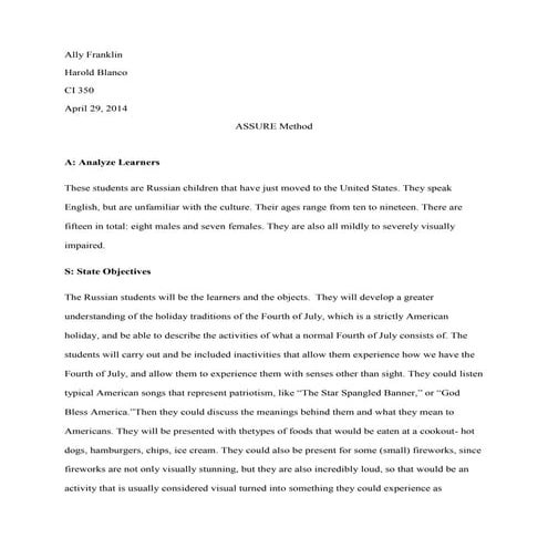 Assure assignment updated