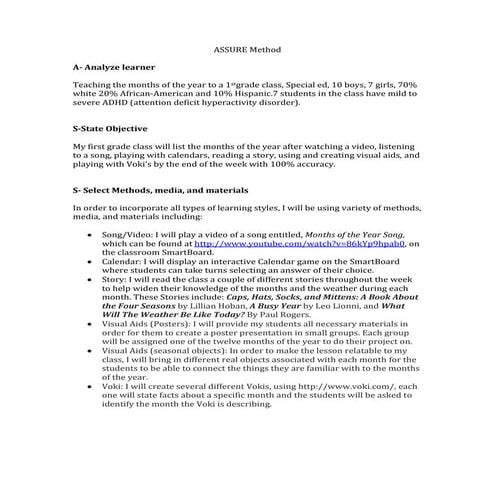 Assure method 1 revised