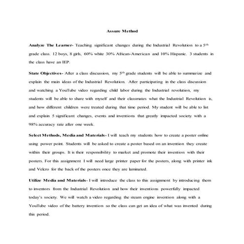 Assure Method Day 2 (Posters)