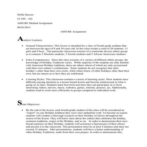 Webquest assignment revised | DOCX