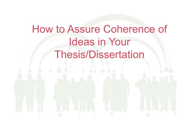 Assuring coherence of ideas