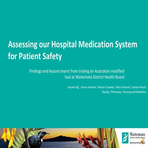 Assuring quality improvement - Jerome Ng - Waitemata DHB