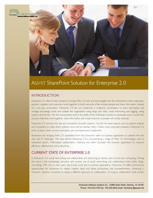 Assyst E 2 0 Share Point Solution