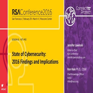 State of Cybersecurity: 2016 Findings and Implications