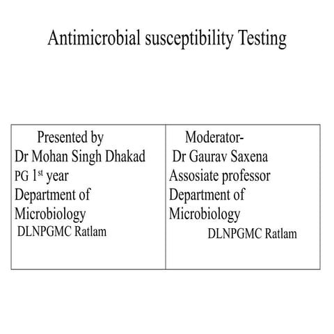 antimicrobial susceptibility test power point presentation