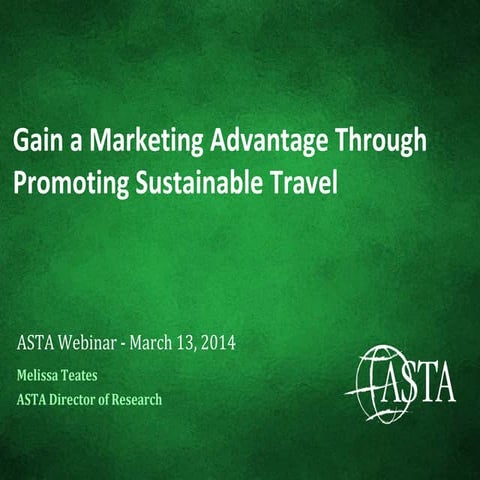 ASTA Sustainable Travel Presentation