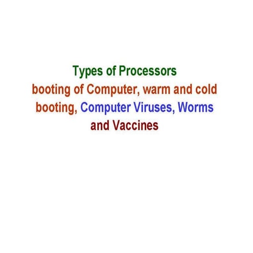 Types of Processors