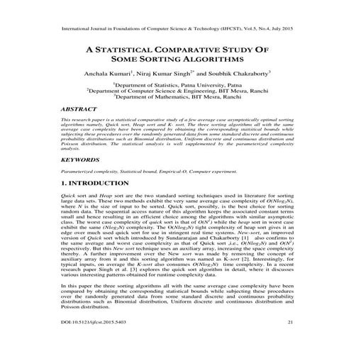 A statistical comparative study of | PDF