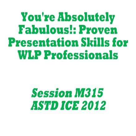 Astd ice2012-ppt