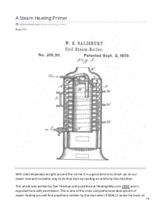 A Steam Heating Primer