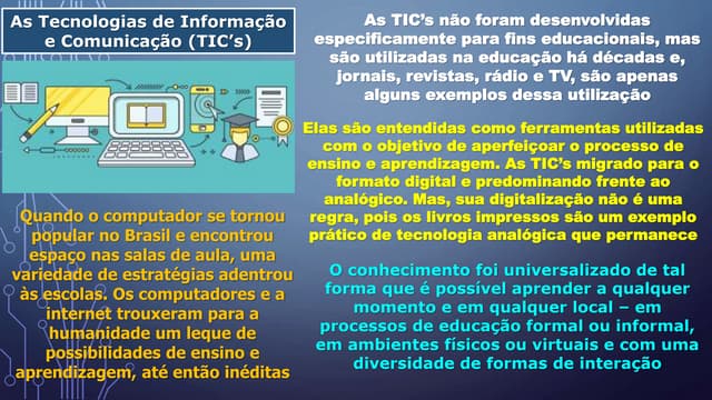 As Tecnologias de Informação e Comunicação no Contexto Educacional | PPTX