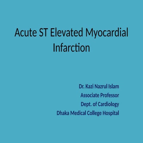 ACS Emergency management in CCU..Focus on ECG