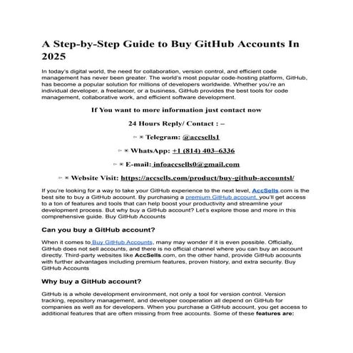 A Step-by-Step Guide to Buy GitHub Accounts In 2025.pdf