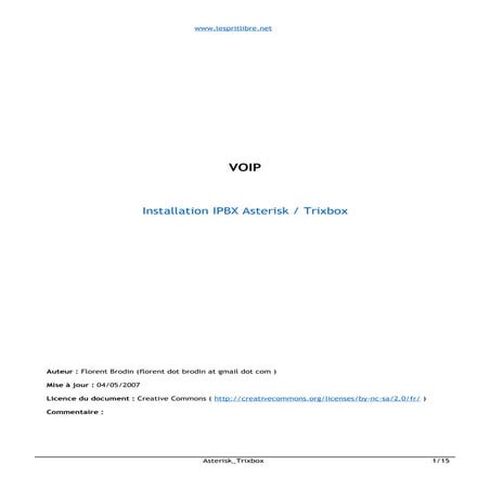 Asterisk trixbox