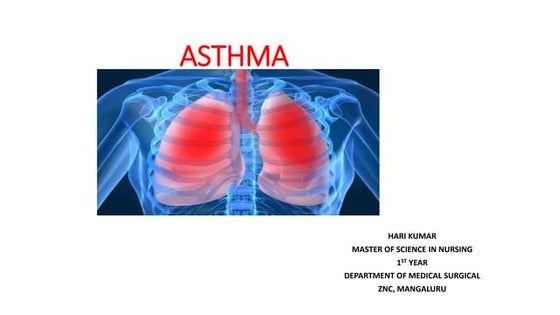 Bronchial Asthma cause and symptoms and uses. | PPT