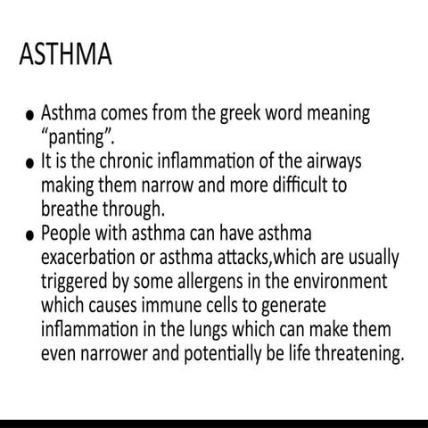 Pathophysiology of asthma | PPTX