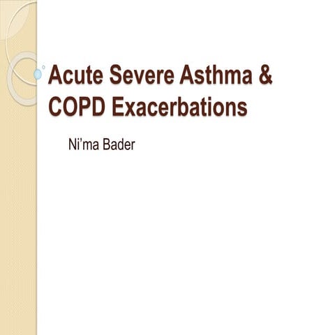Asthma and COPD exacerbation - Emergency  