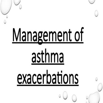 Asthmaaaa - new treatment protocols to follow