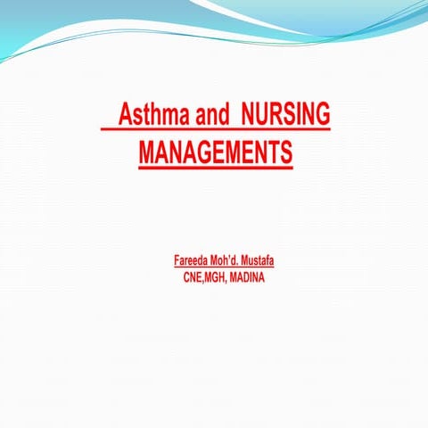 Asthma and nursing managements
