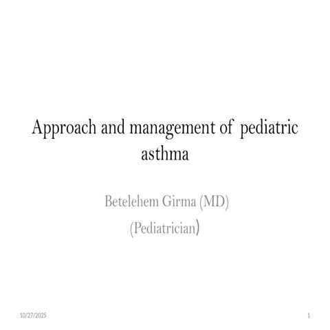 asthma presentation by a physcian for educational purpose