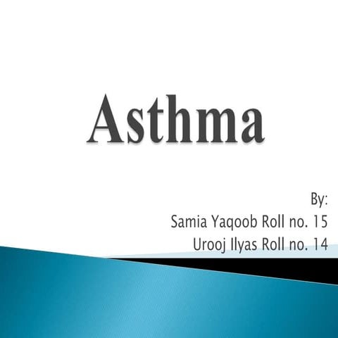 Asthma a/c to pharmacy