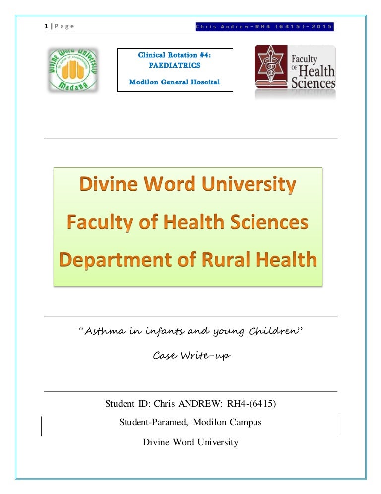 Asthma in child case write-up