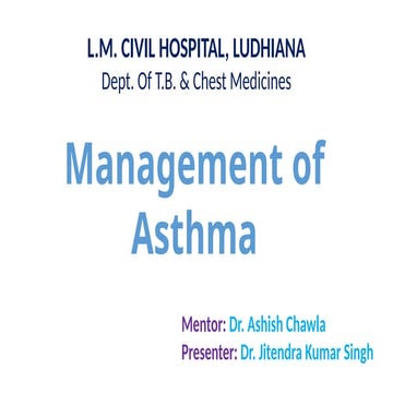 ASTHMA MANAGEMENT of adults in recent times | PPTX