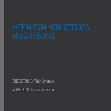 Astigmatism, anisometropia, anisekonia.