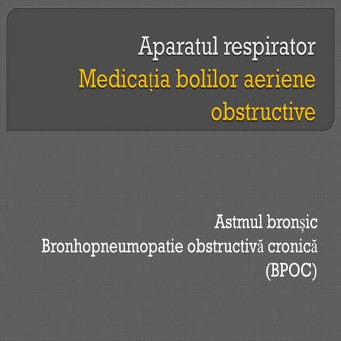 Bronhopenumopatia obstructiva cronica | PPTX