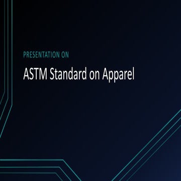 ASTM Standard on Apparel