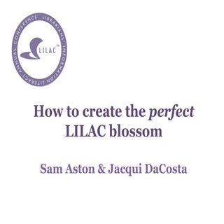 How to create a perfect LILAC bloss...