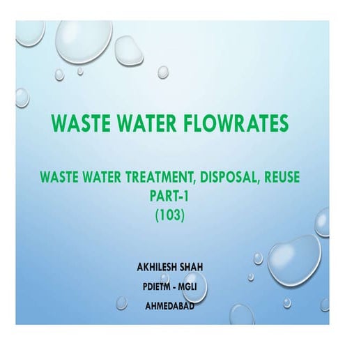 As topic 2 ww flowrates