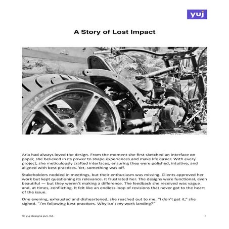 A Story of Lost Impact- yuj a global ux design agency