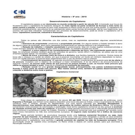 As transformações do capitalismo