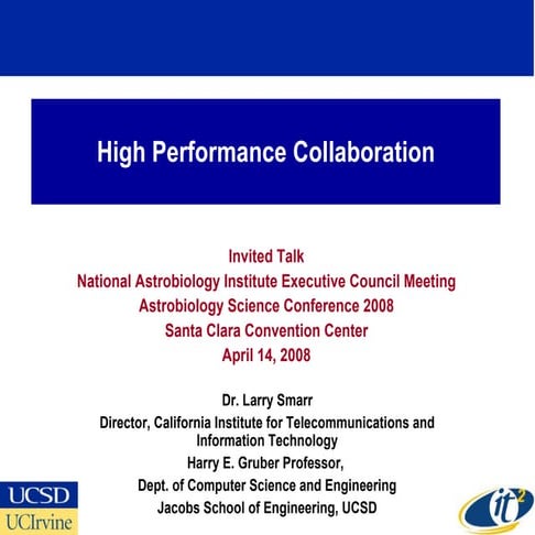 High Performance Collaboration
