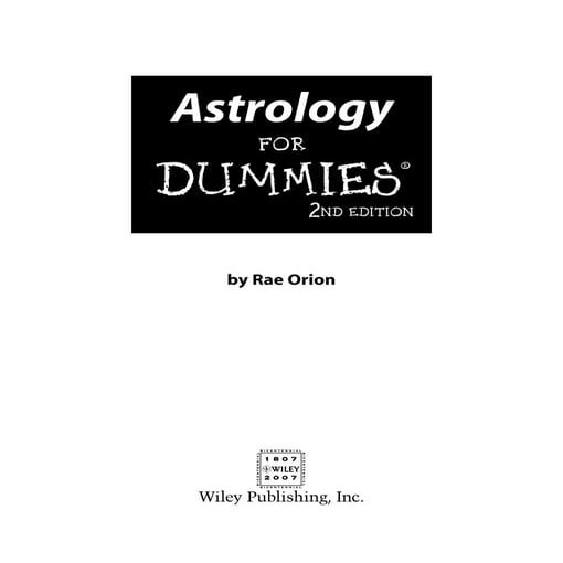 Astrology for dummies pdf
